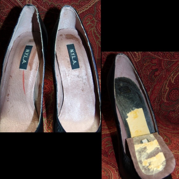 N.Y.L.A CAMILLA-N black leather pumps 7B ✨ - Picture 6 of 8